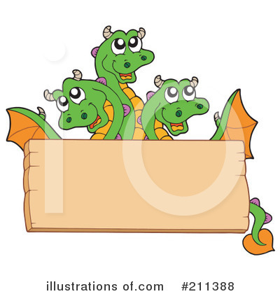 Royalty-Free (RF) Dragons Clipart Illustration by visekart - Stock Sample #211388