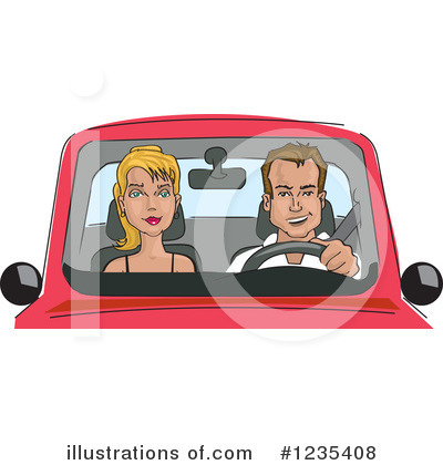 Royalty-Free (RF) Driving Clipart Illustration by David Rey - Stock Sample #1235408