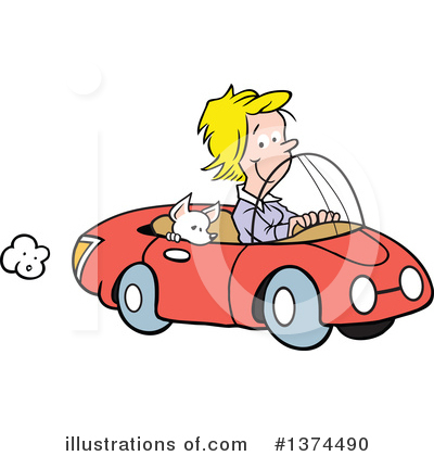 Driving Clipart #1374490 by Johnny Sajem
