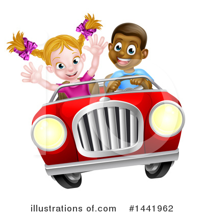 Convertible Clipart #1441962 by AtStockIllustration