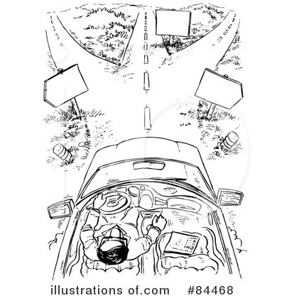 Royalty-Free (RF) Driving Clipart Illustration by Alex Bannykh - Stock Sample #84468