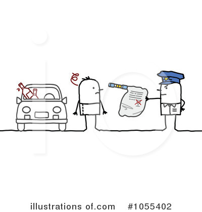 Royalty-Free (RF) Drunk Driver Clipart Illustration by NL shop - Stock Sample #1055402
