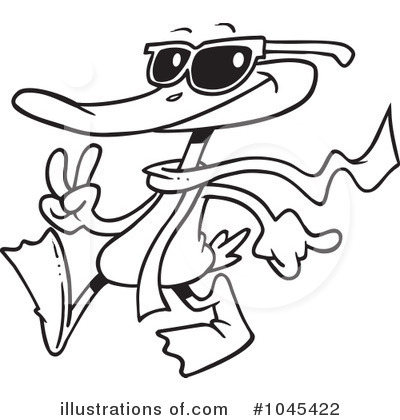 Royalty-Free (RF) Duck Clipart Illustration by toonaday - Stock Sample #1045422