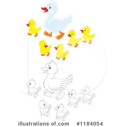 Royalty-Free (RF) Duck Clipart Illustration by Alex Bannykh - Stock Sample #1184054