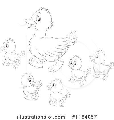 Royalty-Free (RF) Duck Clipart Illustration by Alex Bannykh - Stock Sample #1184057