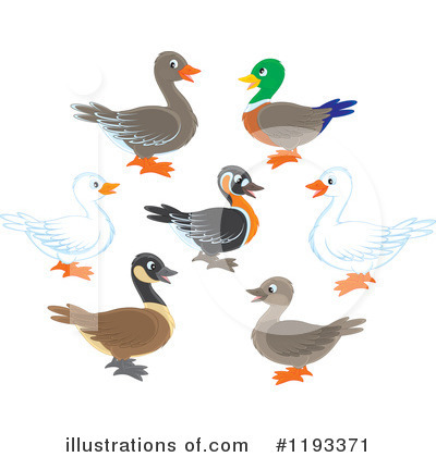 Royalty-Free (RF) Duck Clipart Illustration by Alex Bannykh - Stock Sample #1193371