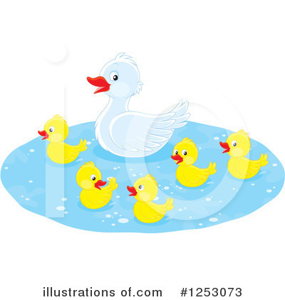 Royalty-Free (RF) Duck Clipart Illustration by Alex Bannykh - Stock Sample #1253073