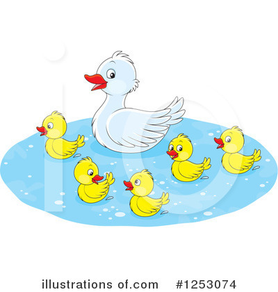 Royalty-Free (RF) Duck Clipart Illustration by Alex Bannykh - Stock Sample #1253074