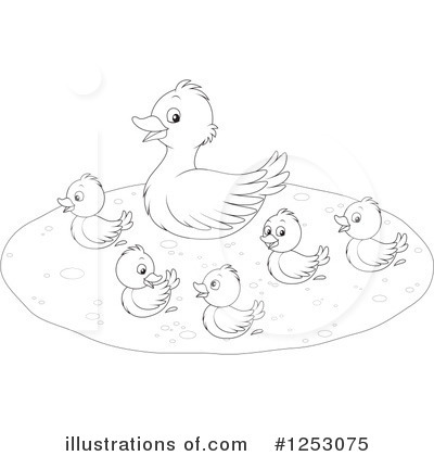 Royalty-Free (RF) Duck Clipart Illustration by Alex Bannykh - Stock Sample #1253075