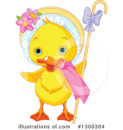 Royalty-Free (RF) Duck Clipart Illustration by Pushkin - Stock Sample #1300304