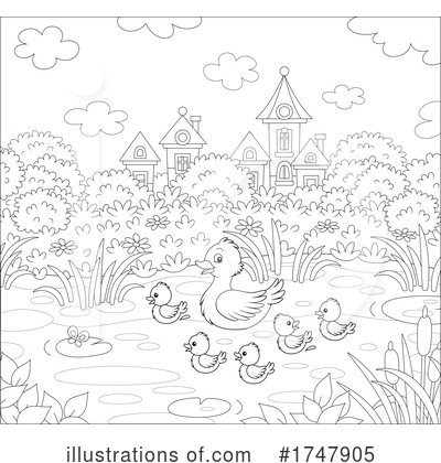Royalty-Free (RF) Duck Clipart Illustration by Alex Bannykh - Stock Sample #1747905