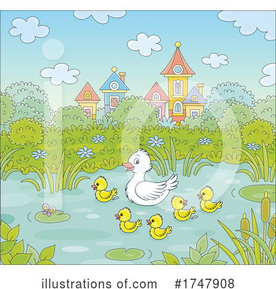 Royalty-Free (RF) Duck Clipart Illustration by Alex Bannykh - Stock Sample #1747908