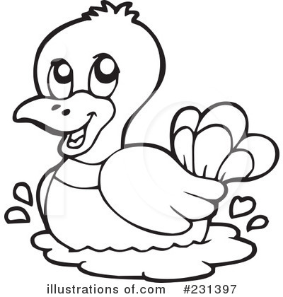 Duck Coloring Pages on Royalty Free  Rf  Duck Clipart Illustration By Visekart   Stock Sample