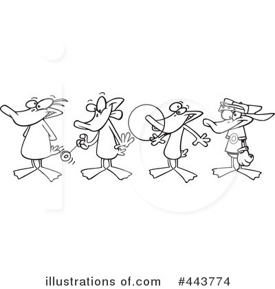 Royalty-Free (RF) Duck Clipart Illustration by toonaday - Stock Sample #443774