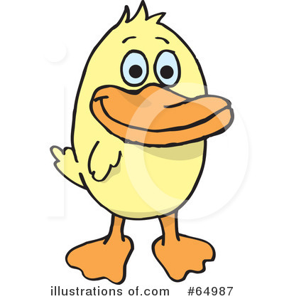 Royalty-Free (RF) Duck Clipart Illustration by Dennis Holmes Designs - Stock Sample #64987