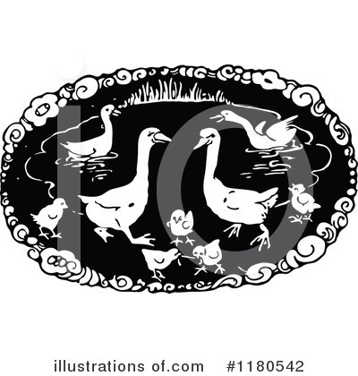 Royalty-Free (RF) Ducks Clipart Illustration by Prawny Vintage - Stock Sample #1180542