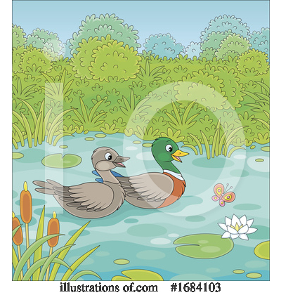 Royalty-Free (RF) Ducks Clipart Illustration by Alex Bannykh - Stock Sample #1684103
