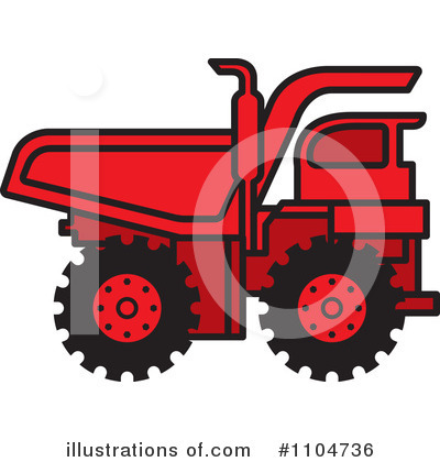 Royalty-Free (RF) Dump Truck Clipart Illustration by Lal Perera - Stock Sample #1104736