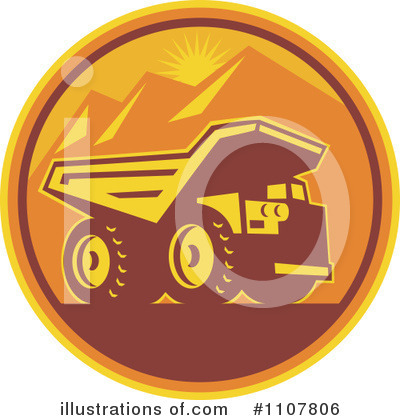 Royalty-Free (RF) Dump Truck Clipart Illustration by patrimonio - Stock Sample #1107806