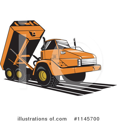 Royalty-Free (RF) Dump Truck Clipart Illustration by patrimonio - Stock Sample #1145700