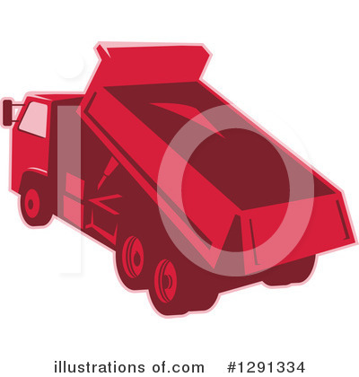 Royalty-Free (RF) Dump Truck Clipart Illustration by patrimonio - Stock Sample #1291334
