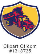 Dump Truck Clipart #1313735 by patrimonio