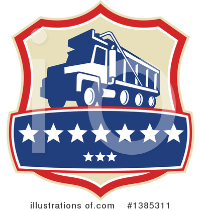Royalty-Free (RF) Dump Truck Clipart Illustration by patrimonio - Stock Sample #1385311