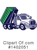 Dump Truck Clipart #1402051 by patrimonio