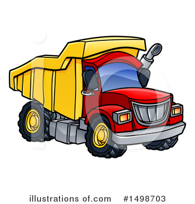 Dump Truck Clipart #1498703 by AtStockIllustration