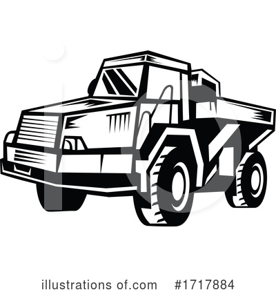 Royalty-Free (RF) Dump Truck Clipart Illustration by patrimonio - Stock Sample #1717884