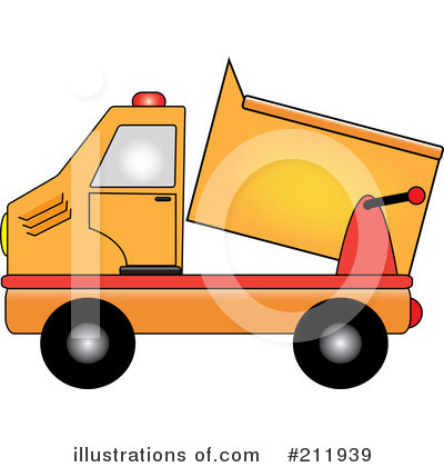 Royalty-Free (RF) Dump Truck Clipart Illustration by Pams Clipart - Stock Sample #211939