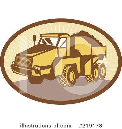 Royalty-Free (RF) Dump Truck Clipart Illustration by patrimonio - Stock Sample #219173