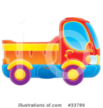 Royalty-Free (RF) Dump Truck Clipart Illustration by Alex Bannykh - Stock Sample #33789