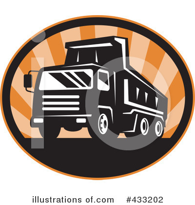 Royalty-Free (RF) Dump Truck Clipart Illustration by patrimonio - Stock Sample #433202