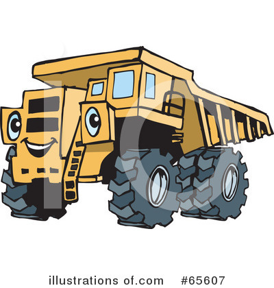 Royalty-Free (RF) Dump Truck Clipart Illustration by Dennis Holmes Designs - Stock Sample #65607