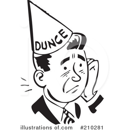 Royalty-Free (RF) Dunce Clipart Illustration by BestVector - Stock Sample #210281