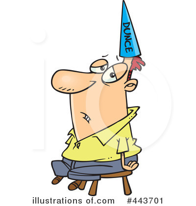 Royalty-Free (RF) Dunce Clipart Illustration by toonaday - Stock Sample #443701