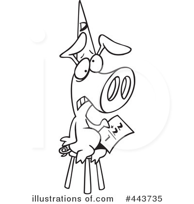 Royalty-Free (RF) Dunce Clipart Illustration by toonaday - Stock Sample #443735