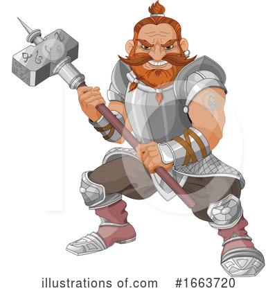Royalty-Free (RF) Dwarf Clipart Illustration by Pushkin - Stock Sample #1663720