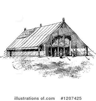 Royalty-Free (RF) Dwelling Clipart Illustration by Prawny Vintage - Stock Sample #1207425