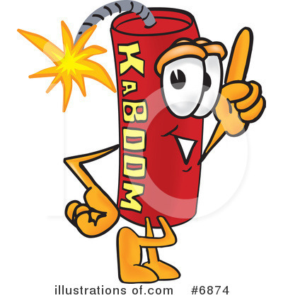 Royalty-Free (RF) Dynamite Clipart Illustration by Mascot Junction - Stock Sample #6874