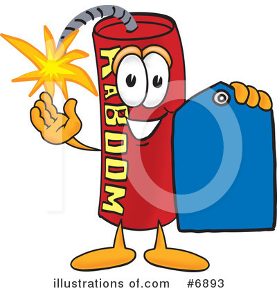Royalty-Free (RF) Dynamite Clipart Illustration by Mascot Junction - Stock Sample #6893