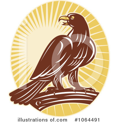 Royalty-Free (RF) Eagle Clipart Illustration by patrimonio - Stock Sample #1064491
