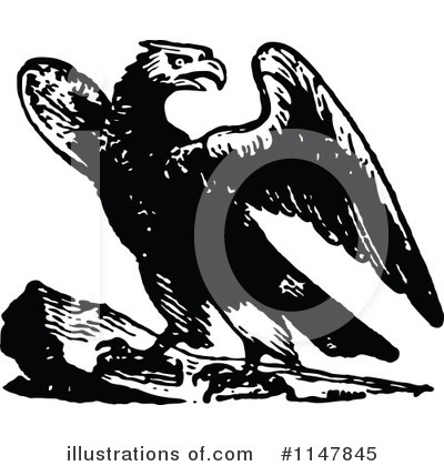 Royalty-Free (RF) Eagle Clipart Illustration by Prawny Vintage - Stock Sample #1147845