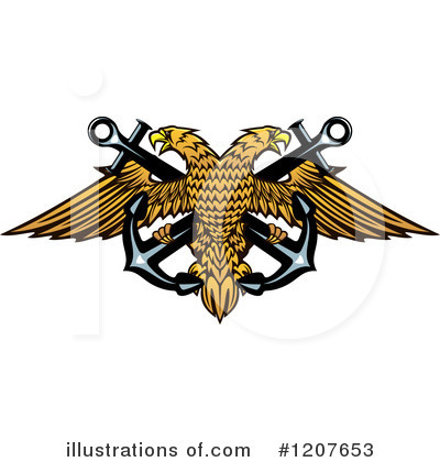 Royalty-Free (RF) Eagle Clipart Illustration by Vector Tradition SM - Stock Sample #1207653