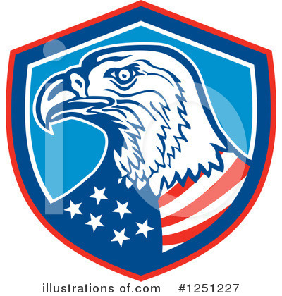 Royalty-Free (RF) Eagle Clipart Illustration by patrimonio - Stock Sample #1251227