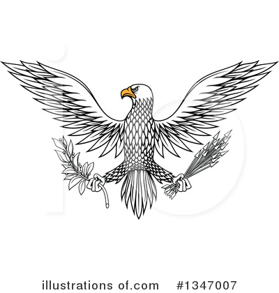 Royalty-Free (RF) Eagle Clipart Illustration by Vector Tradition SM - Stock Sample #1347007