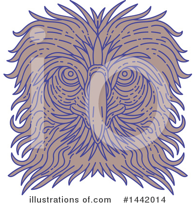 Royalty-Free (RF) Eagle Clipart Illustration by patrimonio - Stock Sample #1442014