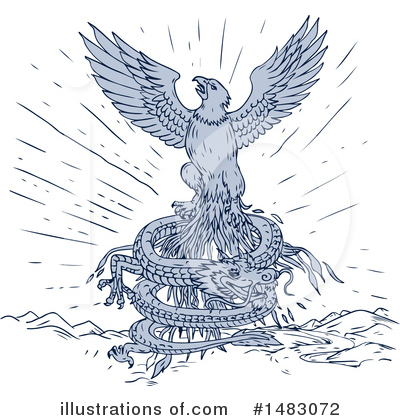 Royalty-Free (RF) Eagle Clipart Illustration by patrimonio - Stock Sample #1483072