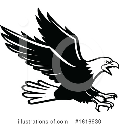 Royalty-Free (RF) Eagle Clipart Illustration by patrimonio - Stock Sample #1616930